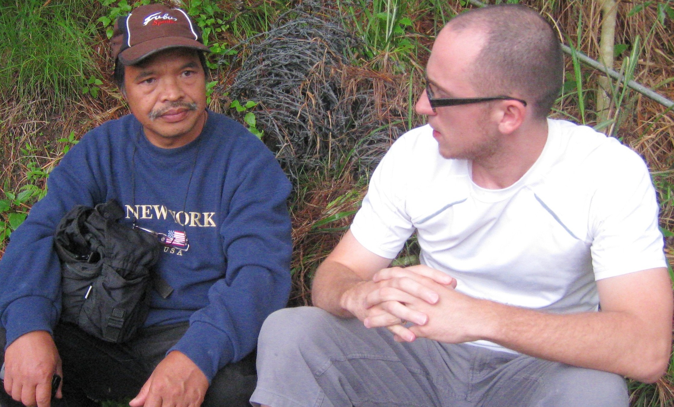 “The national oppression of indigenous people in the Cordillera has reached ethnocidal proportions” - Simon 'Ka Filiw' Naogsan, Spokesperson of the Cordillera People's Democratic Front (Image of Ka Filiw with Steve da Silva of BASICS, in Mountain Province).