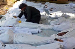 Victims of a chemical attack carried out on August 21, 2013, on the outskirts of Damascus, Syria. (REUTERS)