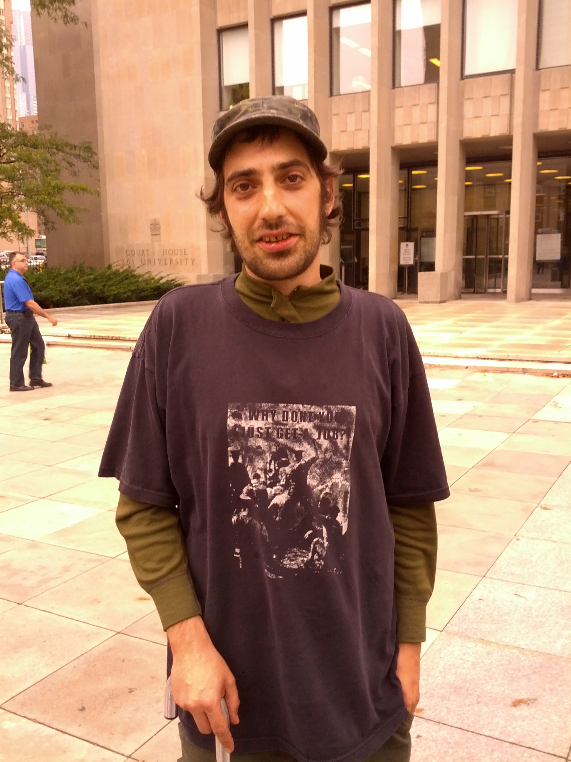 Julian Ichim, appearing for his first day of trial in Toronto  on September 30, 2012 (BASICSnews.ca).