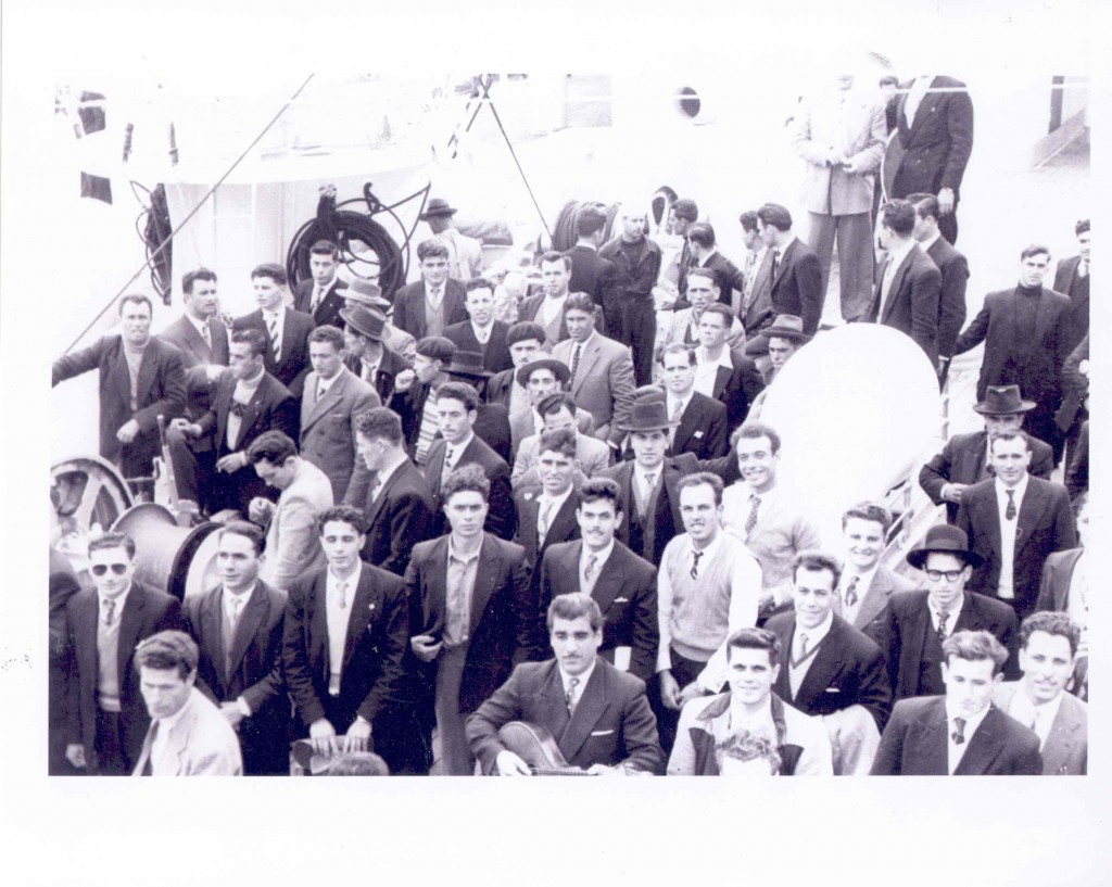 Portuguese and Greek immigrants arriving in 1956. (Manuel Faria da Silva and Jose H. da Silva)