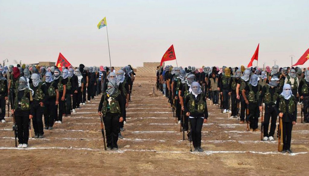 Kurdish YPG in Qamishli, in northeastern Syria (Agence France-Presse — Getty Images).