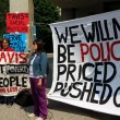 Monday, June 16th, residents and community organizations held a press conference to demand an end to police sweeps in the Downtown East.  Photo from OCAP.